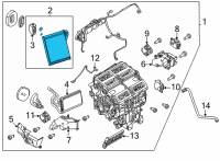 OEM Nissan Rogue Evaporator Assy-Front Diagram - 27280-6RF0A