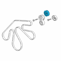 OEM GMC Serpentine Idler Pulley Diagram - 12662030