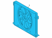 OEM Toyota Sienna Fan Module Diagram - 16360-F0150