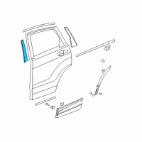 OEM 2021 Honda CR-V Garnish, L. RR. Door Center Pillar Diagram - 72970-TLA-A01