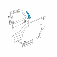 OEM Honda CR-V Garnish, L. RR.RR. Door Pillar Diagram - 72761-TLA-A01