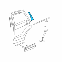 OEM Garnish, L. RR.RR. Door Pillar Diagram - 72761-TLA-A01