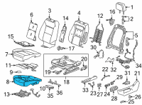 OEM 2019 GMC Sierra 1500 Seat Cushion Pad Diagram - 84552599