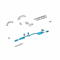 OEM 2010 Buick Lucerne Muffler & Pipe Diagram - 25905567