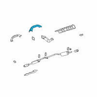 OEM Buick Terraza Shield-Exhaust Crossover Pipe Upper Heat Diagram - 12612663