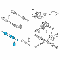 OEM 2018 Hyundai Santa Fe Joint Kit-Rear Axle Differential Side Diagram - 49682-2W050