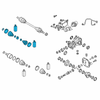 OEM Hyundai Santa Fe XL Boot Kit-Rear Axle Wheel Side Diagram - 49681-2W050