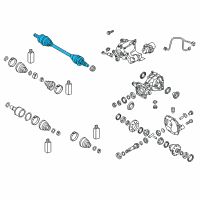 OEM 2018 Hyundai Santa Fe Sport Shaft Assembly-Drive Rear, LH Diagram - 49600-4Z000