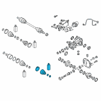 OEM 2016 Hyundai Santa Fe Boot Kit-Rear Axle Differential Side Diagram - 49683-2W050