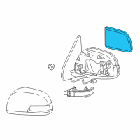 OEM 2020 Toyota Tacoma Mirror Glass Diagram - 87902-04021