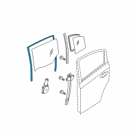 OEM Nissan Sentra Glass Run-Rear Door Window, LH Diagram - 82331-ET000