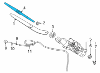 OEM Kia Carnival Rear Wiper Blade Assembly Diagram - 988503W100