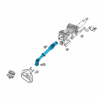 OEM 2012 Cadillac SRX Intermediate Steering Shaft Assembly Diagram - 22828131