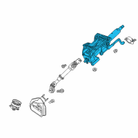 OEM Cadillac Steering Column Diagram - 23340983