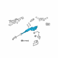 OEM Jeep Column-Steering Diagram - 5057349AF