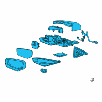 OEM 2016 Cadillac ATS Mirror Assembly Diagram - 84348257