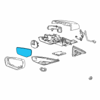 OEM 2020 Cadillac CT5 Mirror Glass Diagram - 84891544