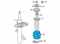 OEM 2021 Nissan Sentra Spring-Front Diagram - 54010-6LB2B