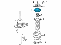 OEM Nissan Sentra Stopper Assy-Insulator, Rebound Diagram - 54325-6LB0A