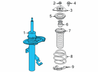 OEM 2022 Nissan Sentra Strut Kit-Front Suspension, RH Diagram - E4302-6LB1B