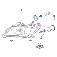 OEM 2022 Honda Pilot Bulb, Headlight (Hb3) (12V 60W) (Sylvania) Diagram - 33103-S3V-A01