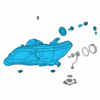OEM 2014 Acura RDX Right Headlight Diagram - 33101-TX4-A01