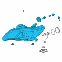 OEM Acura RDX Right Headlight Diagram - 33101-TX4-A01