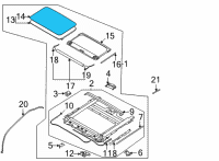 OEM Kia Carnival W/STRIP-SUNROOF GLAS Diagram - 81613A9000