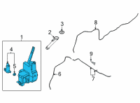 OEM Nissan Rogue Tank Assy-Windshield Washer Diagram - 28910-6RR0A