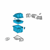 OEM 2002 Ford Explorer Sport Trac Air Cleaner Assembly Diagram - 2L2Z-9600-A