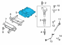 OEM Ford Bronco MODULE - ENGINE CONTROL - EEC Diagram - MB3Z-12A650-AXB