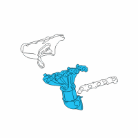 OEM 2006 GMC Canyon MANIFOLD ASM, EXH (W/ 3WAY CTLTC CONV)"KIT" Diagram - 19420131