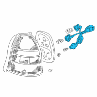 OEM 1997 Honda Civic Socket Diagram - 33502-S03-A01