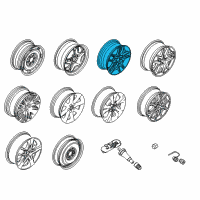 OEM Mercury Milan Wheel, Alloy Diagram - 9E5Z-1007-E