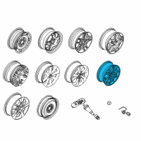 OEM Ford Fusion Wheel, Alloy Diagram - AE5Z-1007-C