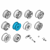 OEM 2011 Ford Fusion Wheel, Alloy Diagram - BE5Z-1007-A