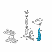 OEM 2007 Jeep Grand Cherokee Front Knuckle Left Diagram - 5290649AB