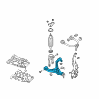 OEM 2007 Jeep Grand Cherokee Front Lower Control Arm Diagram - 52089981AI