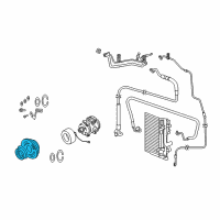 OEM 2008 Dodge Charger PULLEY-A/C Compressor Diagram - 68018353AA