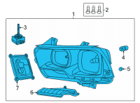 OEM 2011 Dodge Charger Headlamp Diagram - 57010412AE