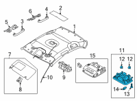 OEM 2021 Hyundai Elantra Lamp Assembly-Room Diagram - 92850-AA000-NNB