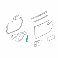 OEM 2010 Saturn Sky Front Weatherstrip Diagram - 20853828