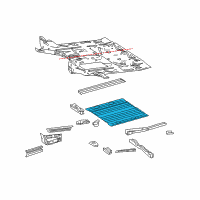 OEM Dodge Sprinter 2500 Pan-Center Floor Diagram - 68008223AA