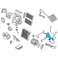 OEM BMW Heater/Air Conditioning Wiring Set Diagram - 64-11-9-304-024
