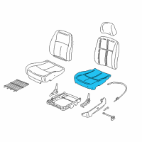 OEM 1999 Chevrolet Malibu Pad Asm P/D Seat Cushion Diagram - 16784849