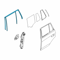 OEM 2007 BMW X3 Window Guide, Left Rear Door Diagram - 51-35-3-424-495