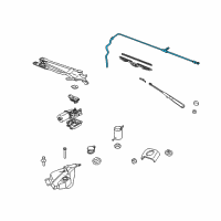 OEM Pontiac Grand Prix Windshield Washer Tube Diagram - 12367258