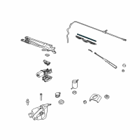 OEM 1998 Pontiac Grand Prix Insert, Windshield Wiper Blade(22") Diagram - 22155433