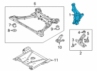 OEM 2022 Hyundai Tucson KNUCKLE-FRONT AXLE, LH Diagram - 51710-N9100