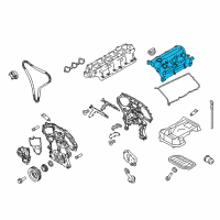 OEM 2012 Infiniti G25 Cover Assembly - Valve Rocker Diagram - 13264-JK00A